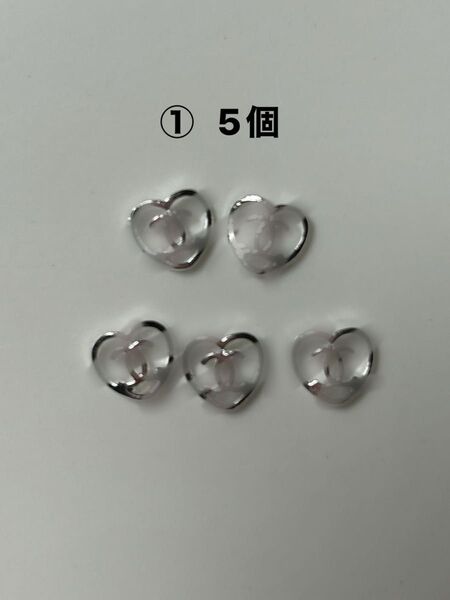 ネイルパーツ ハート 5個