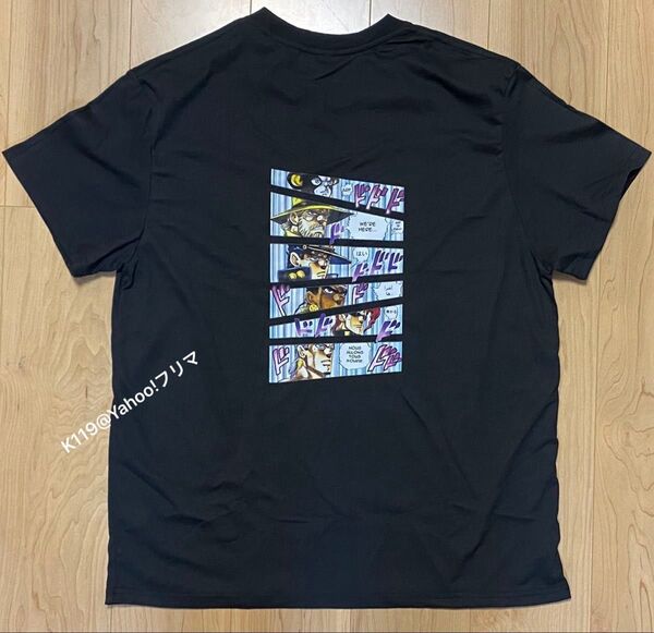 ジョジョの奇妙な冒険 Tシャツ JOJOの奇妙な冒険 カットソー 2XLサイズ ブラック アニメ スターダストクルセイダース