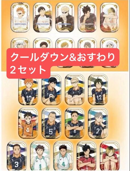 ハイキュー スクエア缶バッジ セット クールダウン おすわり セブンネット限定 2セット