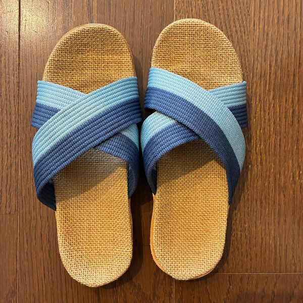 スリッパ 子ども用 ルームシューズ 室内履き 麻 夏用