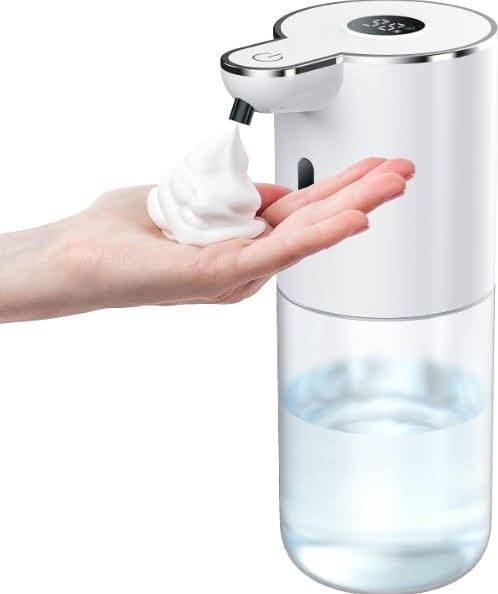 ソープディスペンサー 2025年業界初 デジタル表示搭載 自動 ハンドソープ 400ml 壁掛け IPX5防水 充電式 泡タイプ
