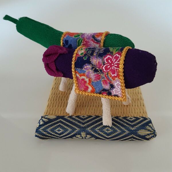 ちりめん細工 お盆飾り お供物 精霊馬 ハンドメイド(2)