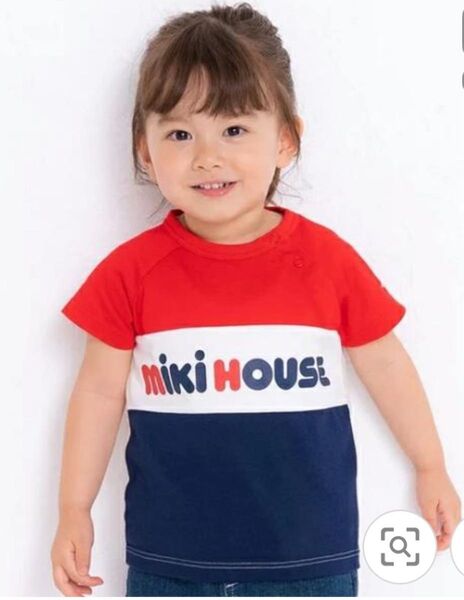 ミキハウス ロゴ半袖Tシャツ 90