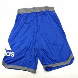 adidas アディダス バスケットボールウェア BASKETBALL LOGO ハーフパンツ メンズ DM6968 トレーニングウェア 青白灰 Mサイズの画像2