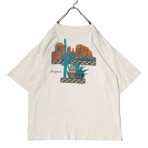 90s USA製 シングルステッチ アート Tシャツ スーベニア 風景 XXL ビンテージ 古着 vintage ヴィンテージ