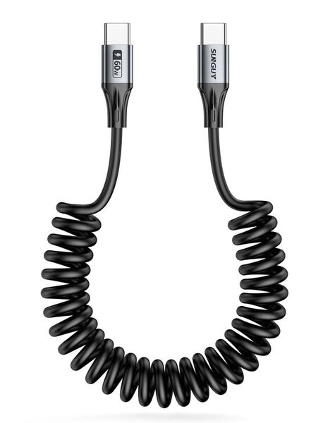 SUNGUY USB Type C ケーブル 0.5Mから1.5Mまで 伸びる 60W 急速充電