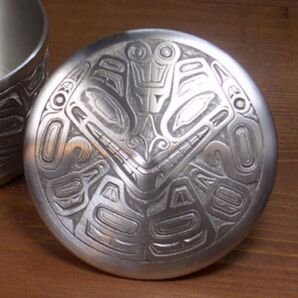 ネイティブ ギフトボックス カナダ 先住民 インディアン BOMA製 BEAR ベアー 熊 MASK PEWTER BOX