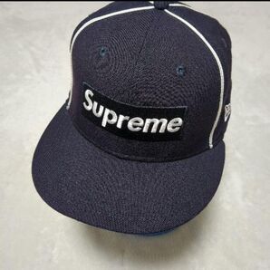 シュプリーム ニューエラ キャップ コラボ ボックスロゴ ネイビー Supreme