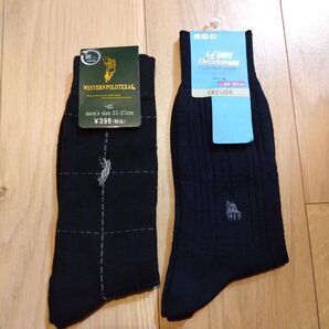 新品 紳士 紳士靴下 ウエスタンポロ POLO しまむら ビジネス 靴下 ソックス 25 26 27 2足セット 消臭 クルー