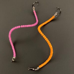 スラローム トルネード系ルアー ハンドメイド 巻き直し不要 糸ヨレ軽減 オレンジ グレープパープル 自重2.5g