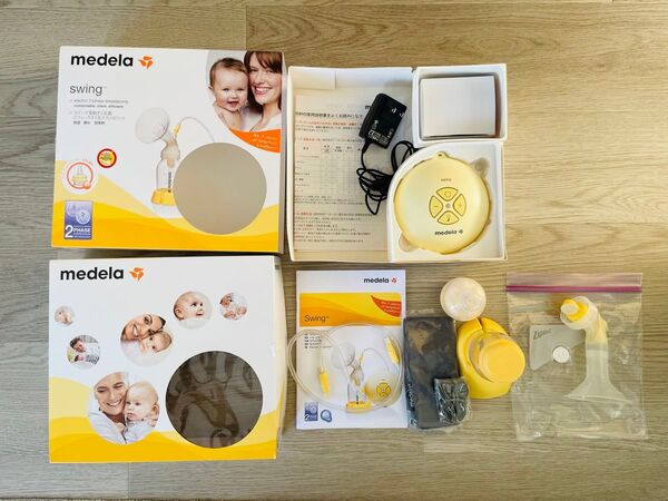 メデラ 搾乳機 電動 スイング 搾乳機 (電動シングルポンプ) コンパクトで軽量 4つのボタンで簡単操作 母乳育児をサポート