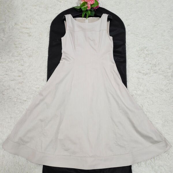 美品☆FOXEY NEWYORK フォクシーニューヨーク Dress Daphine ドレスダフィーネ ノースリーブワンピース L