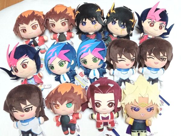 遊戯王 十代 遊星 遊馬 遊作 マリク アキ 吹雪 みにコレ マスコット 14点セット まとめ ぬいぐるみ みにこれ ミニこれ
