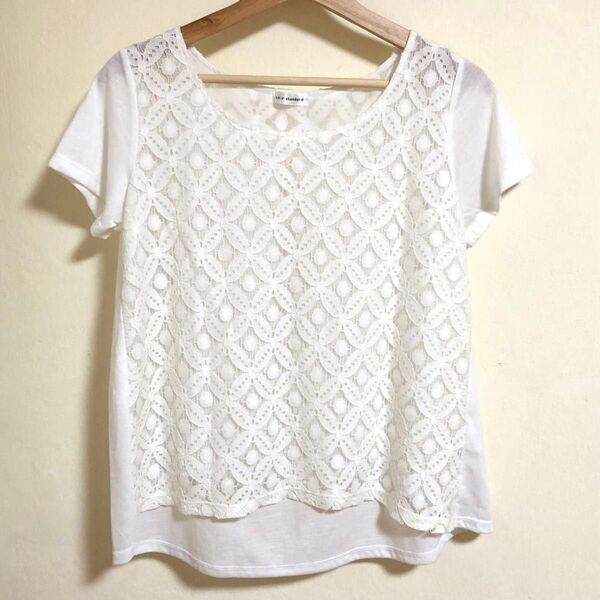 a.v.v standard レースカットソー Mサイズ ホワイト 未使用 半袖 トップス Tシャツ レース