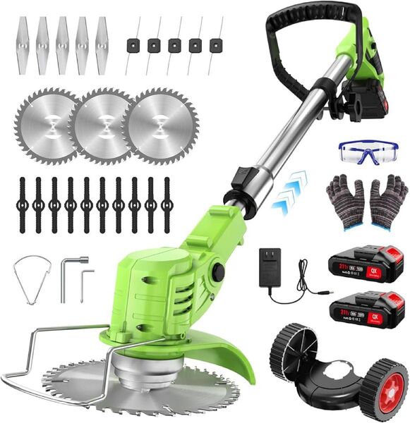 草刈り機 充電式 高性能 21V 4000mAhのバッテリー総容量 強力電動草刈り機