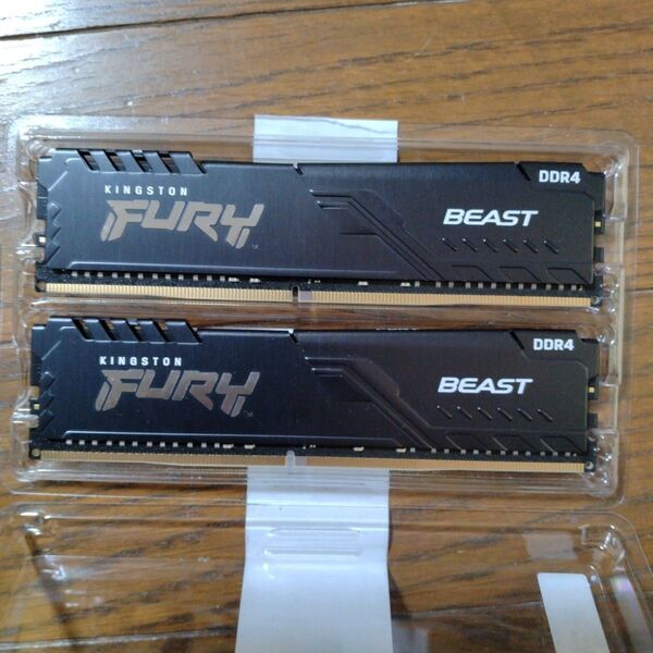キングストン Kingston FURY Beast デスクトップPC用メモリ DDR4 3200MT/秒 32GB×2枚