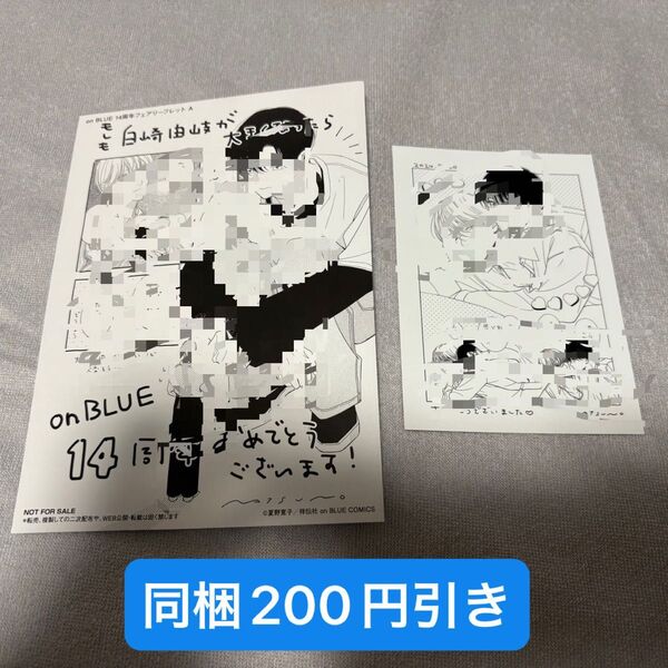 on BLUE 14周年記念フェア 特典リーフレットA 夏野寛子+ネップリ