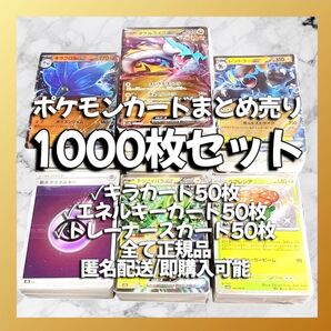 【033】ポケモンカード 1000枚セット キラ、エネ、トレーナー 各50枚入り 大量 引退 まとめ売り ポケカ ポケモン