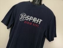 kkyj4104 ■ ESPRIT men ■ エスプリ Tシャツ カットソー トップス 半袖 コットン 紺 ネイビー L_画像2