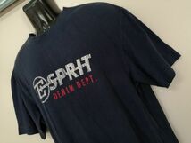 kkyj4104 ■ ESPRIT men ■ エスプリ Tシャツ カットソー トップス 半袖 コットン 紺 ネイビー L_画像4