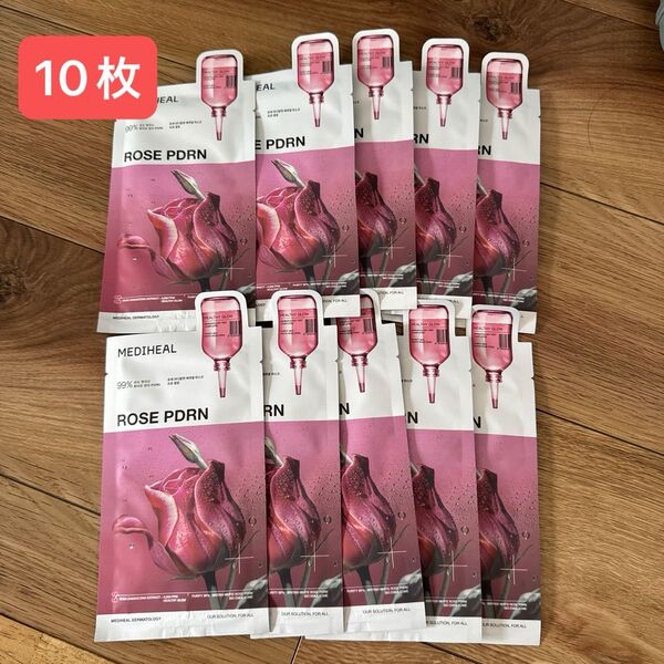メディヒール ROSE PDRN エッセンシャルマスク10枚 パック ローズ パック