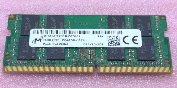 Micron MTA16ATF2G64HZ-2G6E1■PC4-21300/DDR4-2666 DDR4 SO-DIMM 16GB