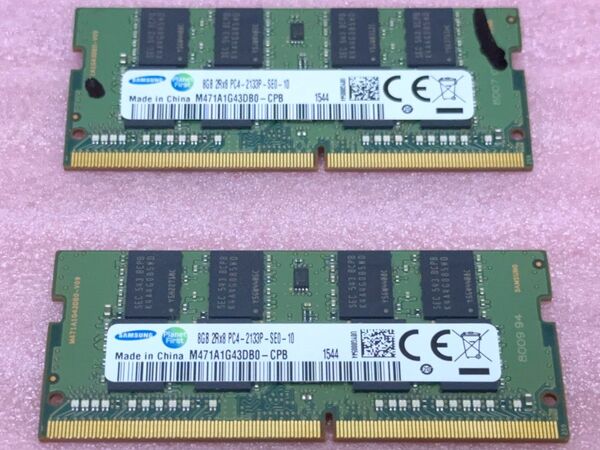 Samsung M471A1G43DB0-CPB 2枚★PC4-17000/DDR4-2133 SO-DIMM 16GB@8GB