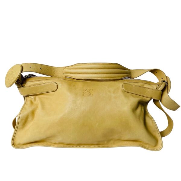 希少 LOEWE ロエベ アナグラム オールレザー ショルダーバッグ スペイン製