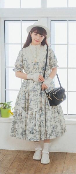しまみさ ヨーク襟ワンピース トワルドジュイ柄 青木美沙子 しまむら ロリータ