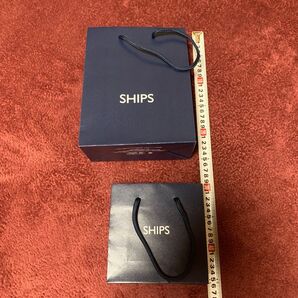 SHIPS ショッパー 紙袋 ネイビー 2点セット