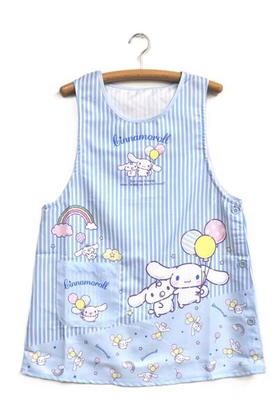 新品 シナモンロールバルーンキッチン エプロン 保育士 割烹着
