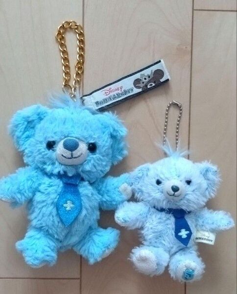 ユニベアシティ ユニベア ブルーぬいぐるみバッジ付きキーチェーンバッジストラップ ディズニー