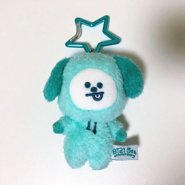 BT21 5周年記念 レインボーカラーマスコット CHIMMY グリーン 緑 BTS キーホルダー ストラップ チャーム