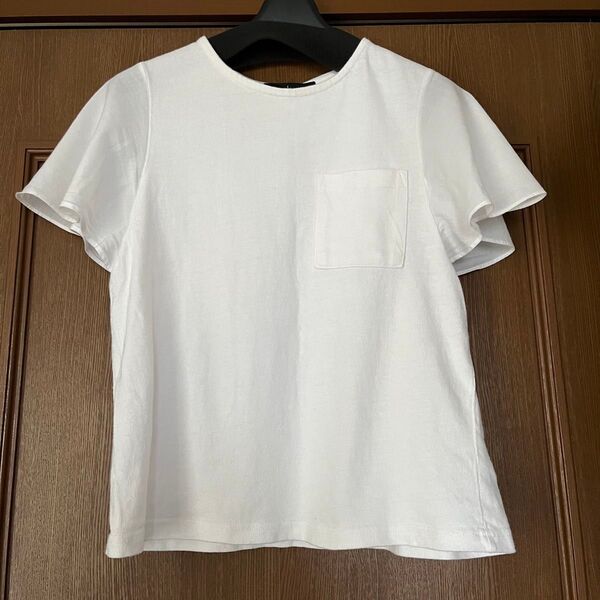 w closet 半袖Tシャツ 白 無地 フレアー袖