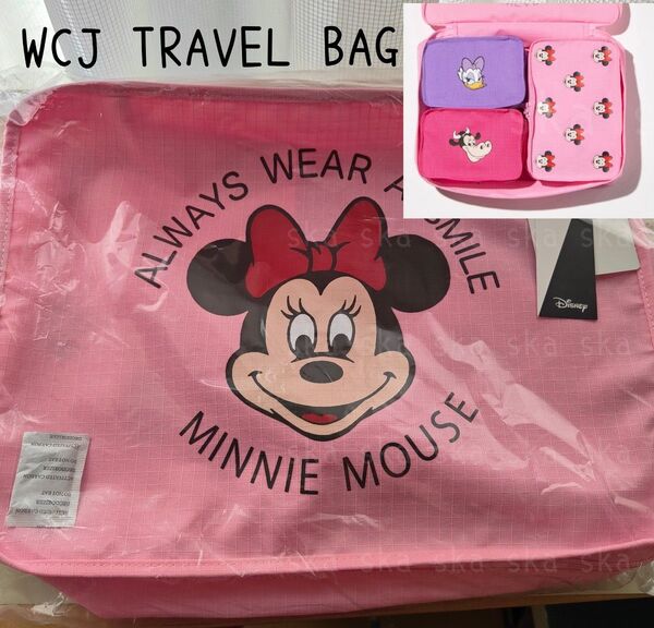 【4点】WCJ◇TRAVEL BAG(ミニー)◇トラベルバッグ◇旅行ポーチ