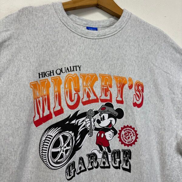 ディズニー ミッキー マウス ガレージ Disney Mickey リブ tシャツ カットソー トップス ショート スリーブ 半袖