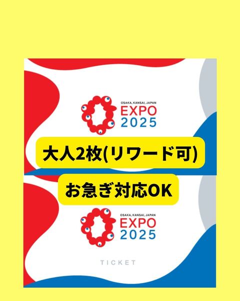 大阪万博 チケット 一日券 入場券 大人2枚