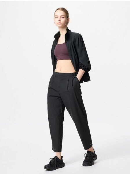 UNIQLO/ウルトラストレッチテーパードパンツブラック オンライン限定サイズXXL