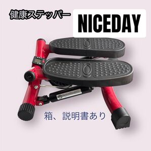 【美品】NICE DAY 健康ステッパーナイスデイ レッド ダイエット 運動 ショップジャパン 健康器具