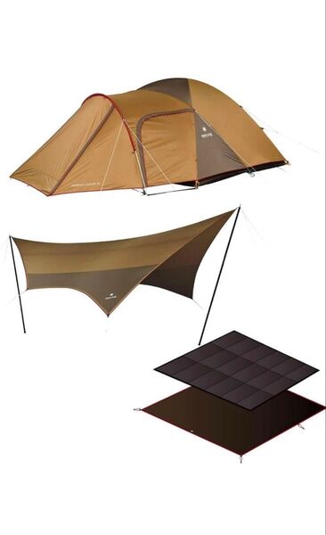 スノーピーク(snow peak) アメニティドーム・タープスターターセット FK-284 6 人用 キャンプ&ハイキング 新品