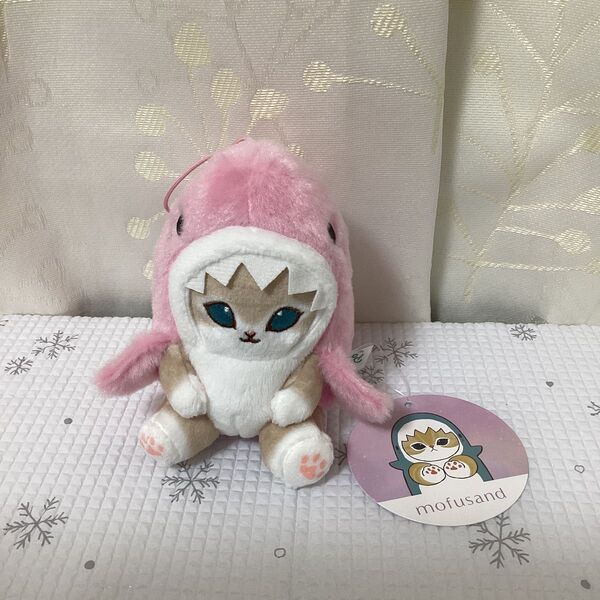 mofusand モフサンド パステル サメにゃん マスコット ぬいぐるみ ピンク さめ 10cm