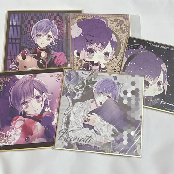 逆巻カナト 色紙セット ディアラバ DIABOLIK LOVERS くじ FL 薔薇園 メッセージ色紙