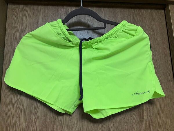 美品★Answer4 3inch ライトグリーンSサイズアンサー43インチショートパンツ トレイルランニングトレラン