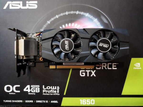 Asus GTX1650 4GB ロープロフィル