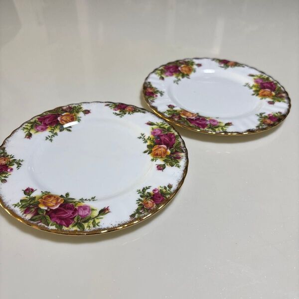 Royal Albert Old Country Roses ケーキ皿 2枚セット18cm