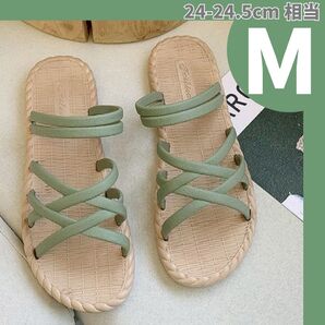 レディース ビーチサンダル 軽量 クロスストラップ 夏 ビーチ 海 韓国風 履きやすい おしゃれ 通気性 ぺたんこ カジュアル