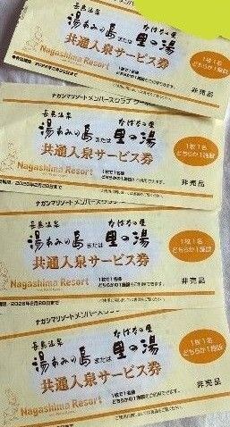 ナガシマリゾート 湯あみの島 入場券4枚