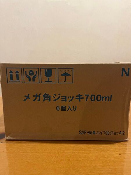 【新品未使用】角ハイボール メガジョッキ 700ml ×6個 サントリー グラス セット
