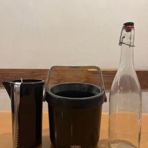 【中古品まとめ売り】スイングストッパーボトル/水差し/トング/マドラー/THERMOS アイスペールセット