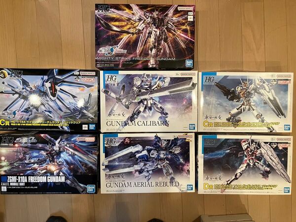 ガンプラ HG 未組立 機動戦士ガンダムSEED ライジングフリーダムガンダム マイティーストライクフリーダム等 8点セット
